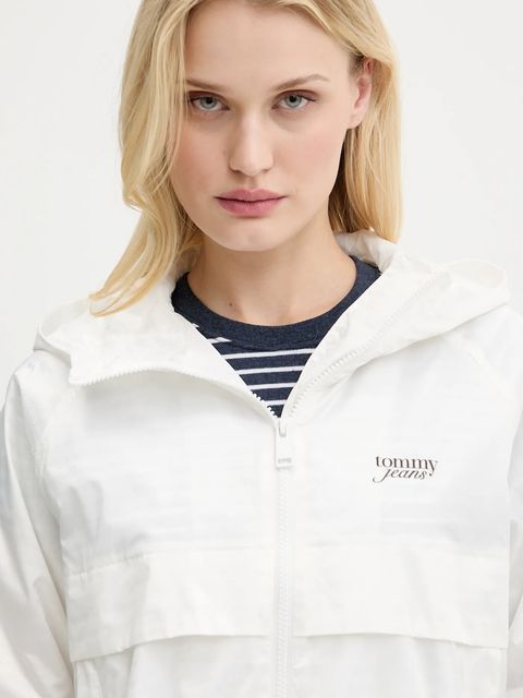 Tommy Jeans kurtka kolor biały przejściowa oversize DW0DW20952 - zdjęcie produktu nr 2