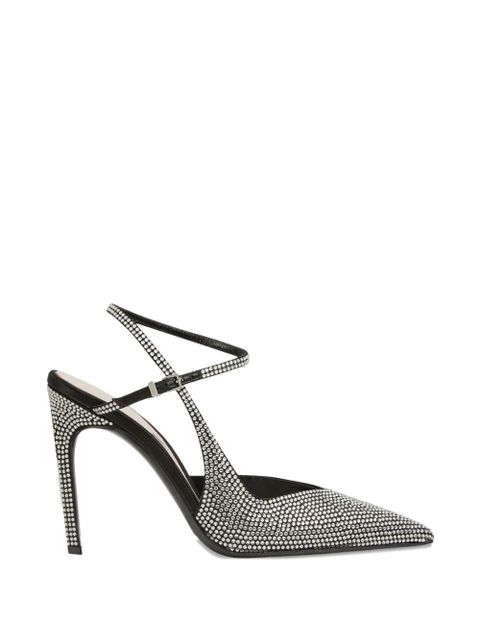 Gucci 105mm crystal-embellished slingback pumps - Black - zdjęcie produktu nr 1