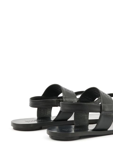 MM6 Maison Margiela logo-debossed leather sandals - Black - zdjęcie produktu nr 2