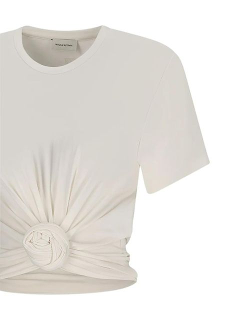 Magda Butrym knot-detailing T-shirt - Neutrals