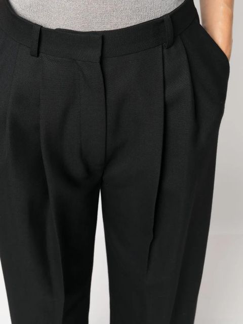 TOTEME double-pleated tailored trousers - Black