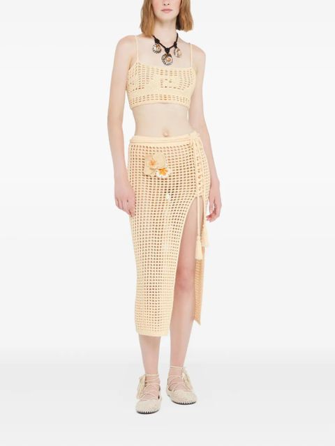 Alanui Where The Waves Begins crochet tassel-detail top - Neutrals