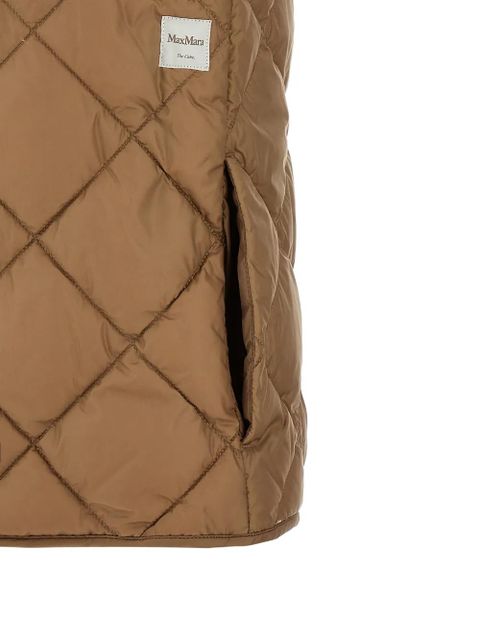 Max Mara diamond-quilted gilet - Brown