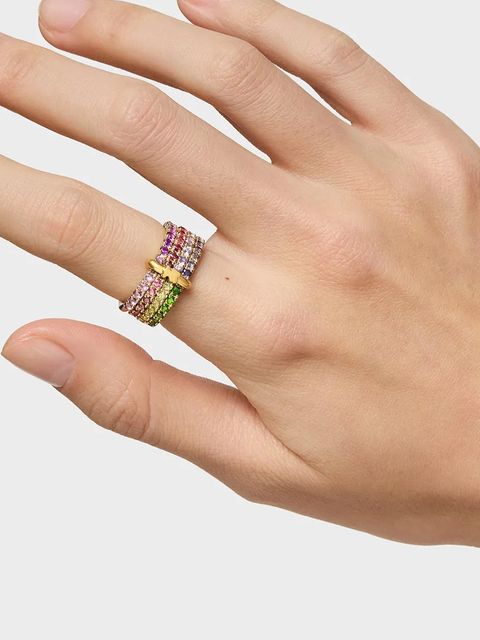 Tous pierścionek ze srebra pokrytego złotem