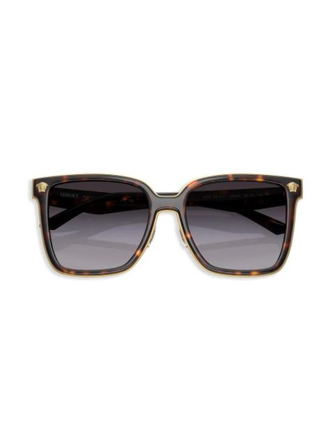 Versace Eyewear Medusa plaque detailing sunglasses - Brown