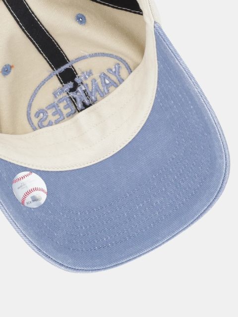 47 brand czapka z daszkiem bawełniana MLB New York Yankees kolor beżowy B-BRKTL17DHS-K0
