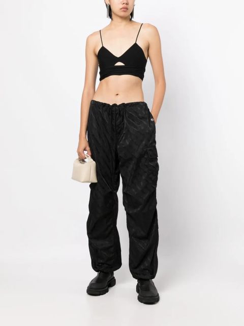 Alexander Wang logo-print drawstring track pants - Black - zdjęcie produktu nr 2