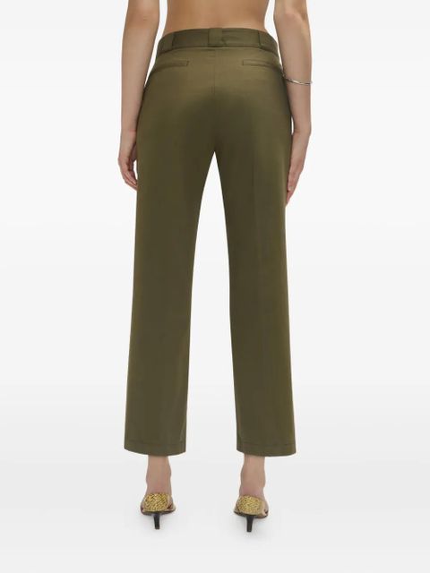 RE/DONE pressed-crease trousers - Green