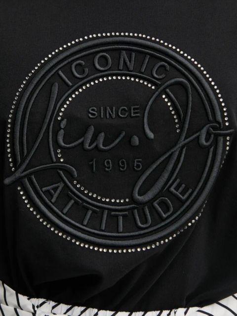 Liu Jo t-shirt bawełniany damski kolor czarny TA5174 JS923