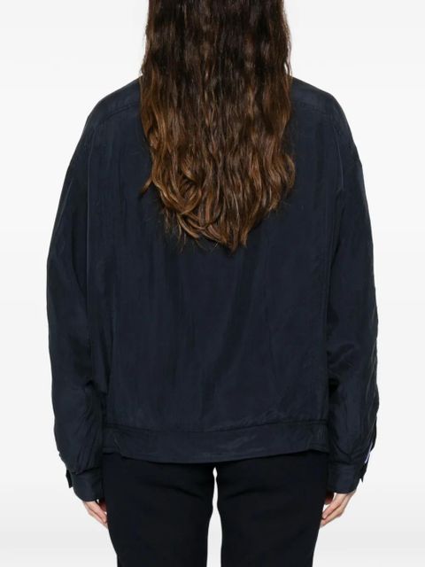 Prada button silk jacket - Blue