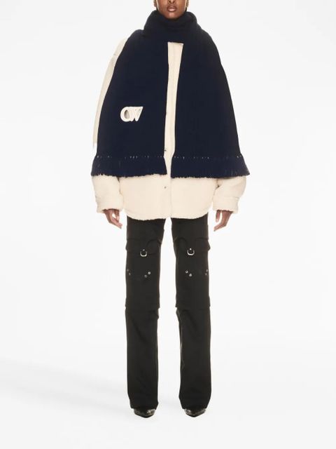 Off-White OW-motif wool scarf - Black - zdjęcie produktu nr 2