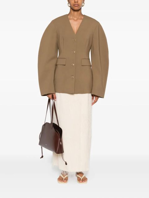 Nanushka puff-sleeve jacket - Brown - zdjęcie produktu nr 2