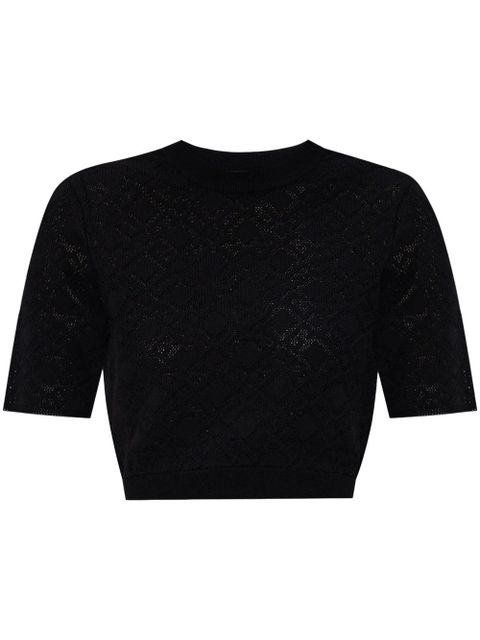 Givenchy monogram cropped T-shirt - Black - zdjęcie produktu nr 1