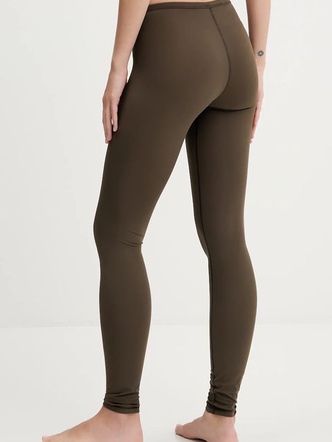 Diesel legginsy MINA-UTLT damskie kolor zielony gładkie A18318.0PJBA