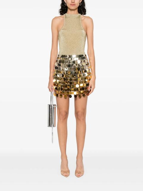 Rabanne gradient-effect mini skirt - Gold - zdjęcie produktu nr 2