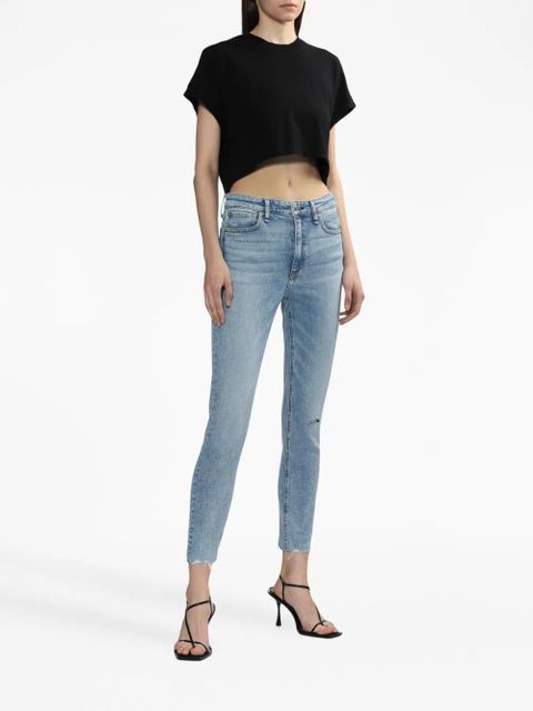 AGOLDE cropped cotton T-shirt - Black - zdjęcie produktu nr 2