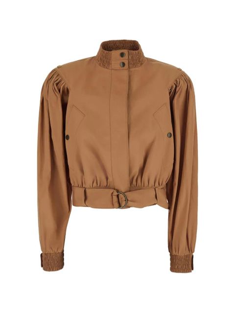 Chloé belted puff-sleeve jacket - Neutrals - zdjęcie produktu nr 1