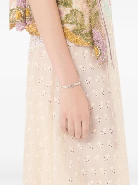Valentino Garavani Ovalette pearl-embellished bracelet - Silver - zdjęcie produktu nr 2