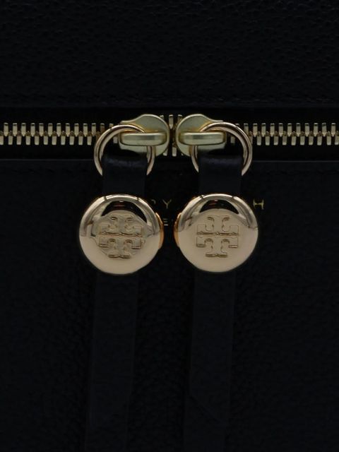 Tory Burch zip logo shoulder bag - Black