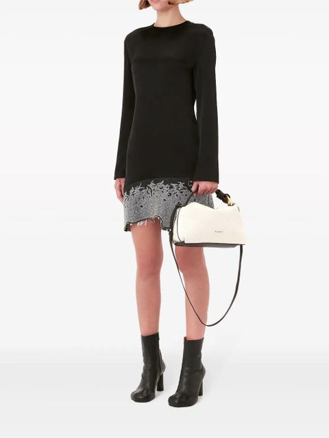 JW Anderson glitter-detail crew-neck minidress - Black - zdjęcie produktu nr 2