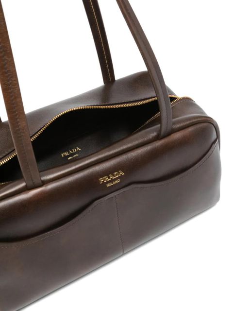 Prada leather shoulder bag - Brown