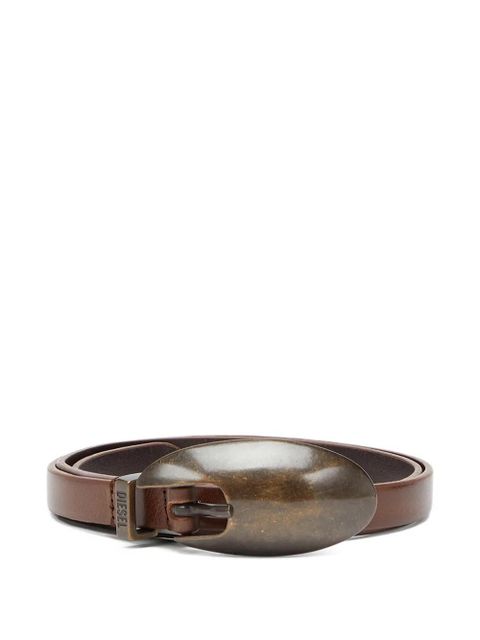 Diesel sculptural-buckle belt - Brown - zdjęcie produktu nr 1