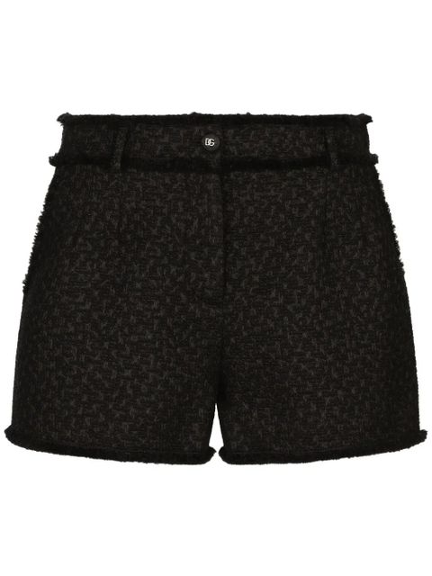 Dolce & Gabbana DNA frayed detailing tailored shorts - Black - zdjęcie produktu nr 1