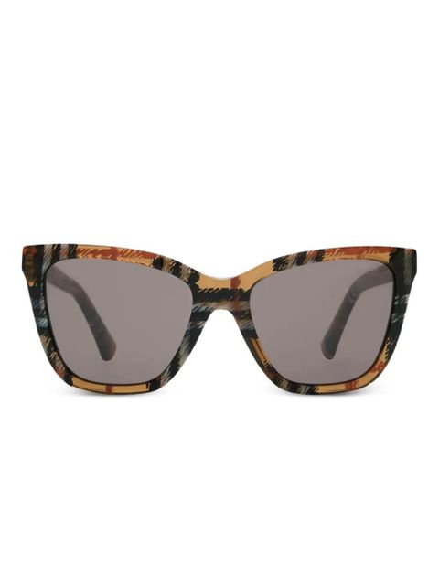 Burberry Eyewear checked sunglasses - Brown - zdjęcie produktu nr 1