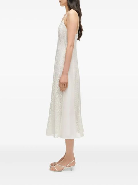 Simkhai Mina lace-insert midi dress - White - zdjęcie produktu nr 2