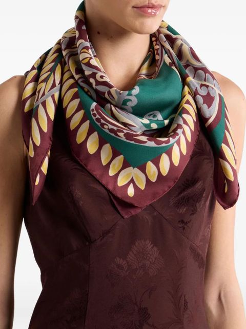 ETRO paisley floral silk scarf - Red - zdjęcie produktu nr 2