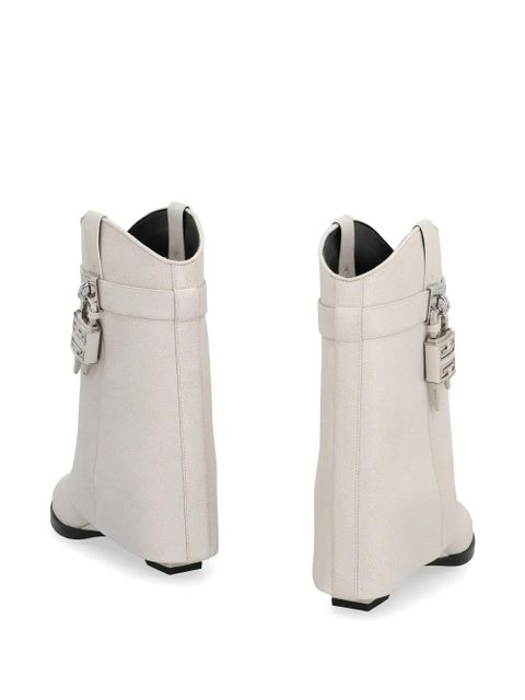 Givenchy 60mm Shark Lock Cowboy leather boots - White