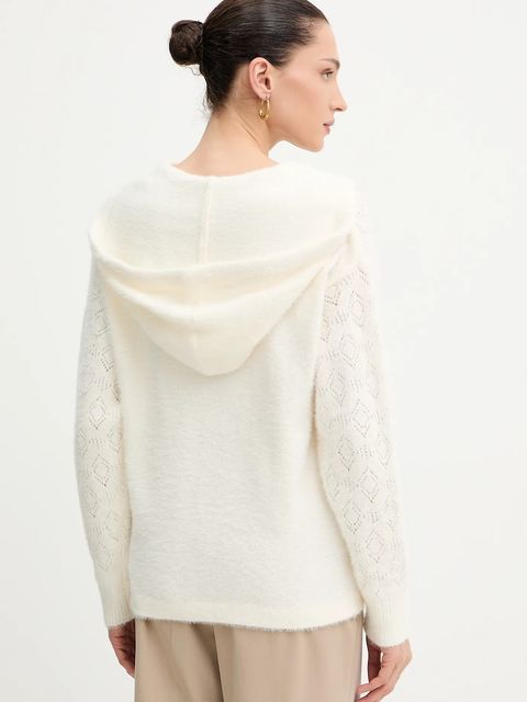 Morgan sweter damski kolor beżowy lekki MBALOU