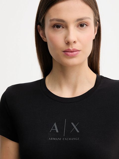 Armani Exchange t-shirt damski kolor czarny XW001458 AF16294