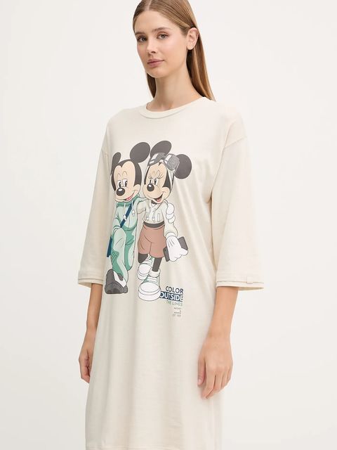 United Colors of Benetton koszula nocna damska kolor beżowy 3Y5E3C01G