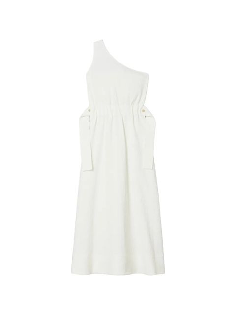 Tory Burch one-shoulder belted cotton dress - White - zdjęcie produktu nr 1