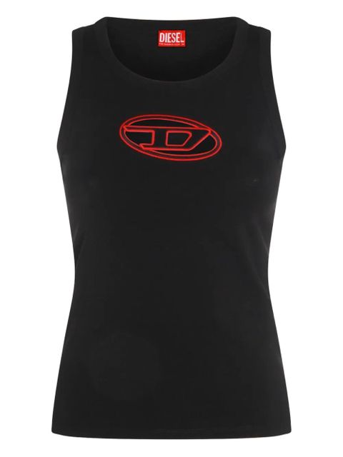 Diesel logo-embroidered sleeveless tank top - Black - zdjęcie produktu nr 1