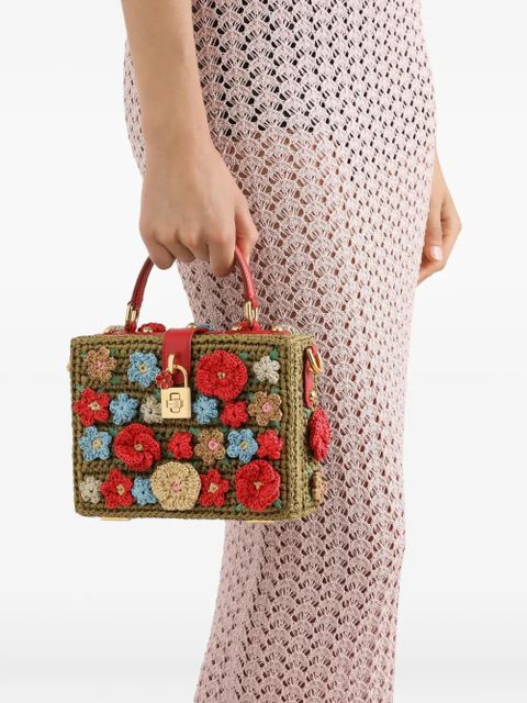 Dolce & Gabbana Dolce Box raffia crochet handbag - Green - zdjęcie produktu nr 2