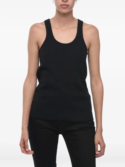 Jil Sander embossed logo knitted top - Black - zdjęcie produktu nr 1