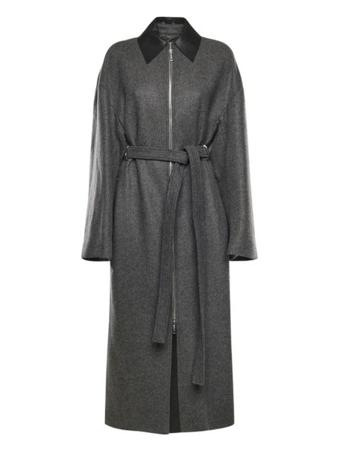 Sportmax belted zip coat - Grey - zdjęcie produktu nr 1