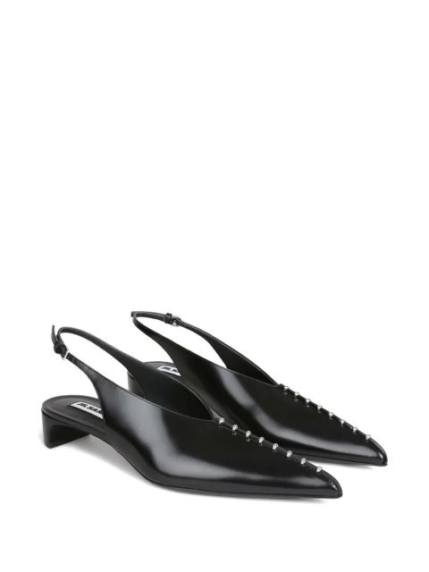 Jil Sander studded slingback pumps - Black - zdjęcie produktu nr 2