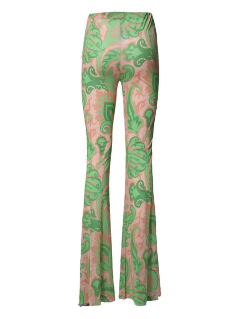 ETRO paisley flared trousers - Green