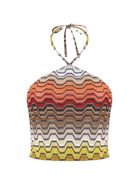 Missoni chevron-pattern halterneck top - Neutrals - zdjęcie produktu nr 1