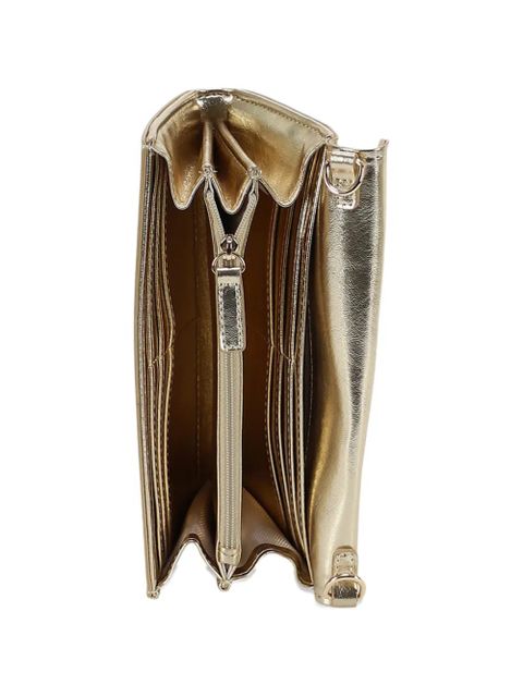 TWINSET logo-detail flap wallet - Gold