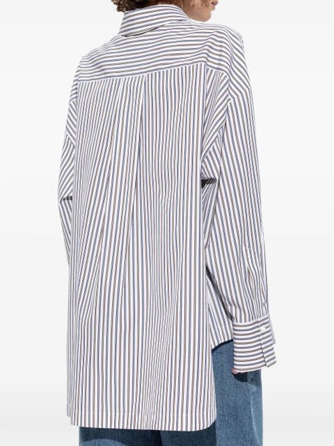 The Attico striped asymmetrical shirt - White