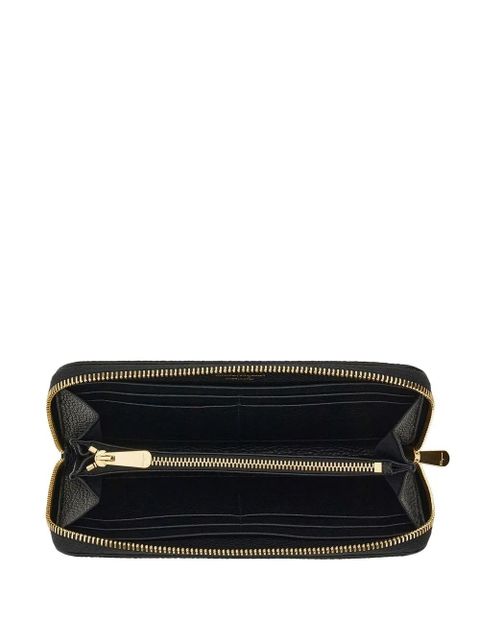 Ferragamo Gancini-plaque zip-up wallet - Black