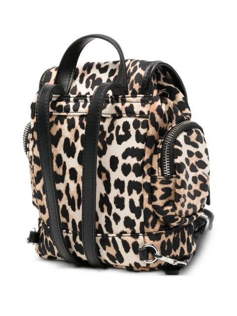 GANNI mini leopard-print Backpack - Neutrals - zdjęcie produktu nr 2