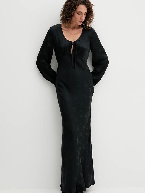 Twinset sukienka kolor czarny maxi rozkloszowana 252TT2363 - zdjęcie produktu nr 2