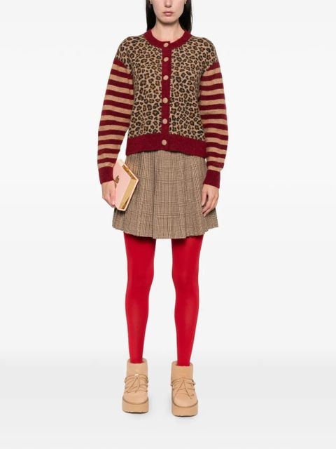 MC2 Saint Barth Heidi leopard striped cardigan - Brown - zdjęcie produktu nr 2
