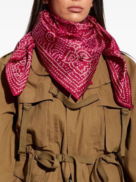 ISABEL MARANT patterned scarf - Red