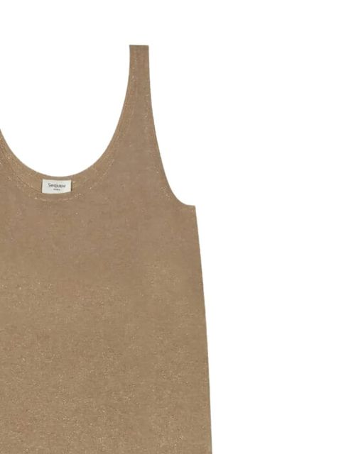 Saint Laurent sleeveless knitted maxi dress - Neutrals - zdjęcie produktu nr 2